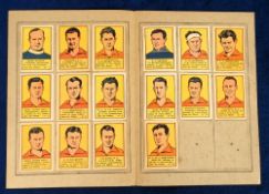 Trade cards, Spain, Editorial Valenciana, 'Album Ases Del Futbol' 1940's, part complete special