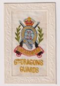 Postcard, Silks, a rare cavalry embroidered silk card for the 6th Dragoon Guards The Carabiniers,
