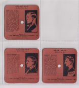 Cigarette cards, The Record Tobacco Co, Sportsmen (The Talkie Cigarette Card), three cards, all