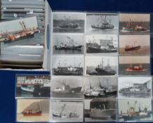 Transportation, Shipping Photographs, approx. 330 postcard sized photos of fishing and pleasure