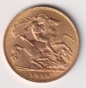 GB Coin, Half Sovereign, 1913 George V