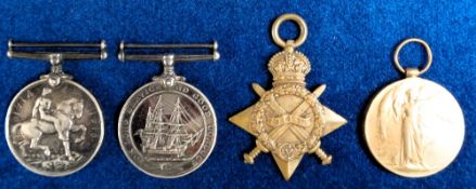 Militaria, Medals, 4 medals awarded to Frederick North (dob 1895 Bethnal Green London) to comprise