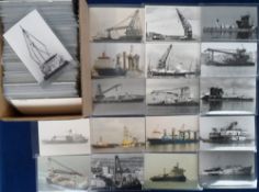 Transportation, Shipping, 300+ postcard sized photos of Heavy Lift, Crane, Lash and Flo-Flo vessels.