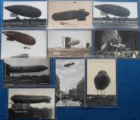 Postcards, Aviation, an airship selection of 10 cards, mainly at Farnborough. 4 RPs by Mayr.