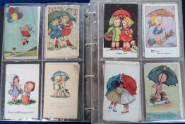 Postcards, Children, an illustrated collection of approx. 160 cards of children in modern album,