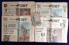 Ephemera, Reading, 4 copies of the Evening Post to comprise a Preview Issue (7th Sept 1965), No.1 (2