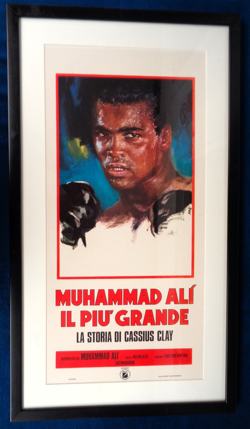 Boxing, Film Poster, 1977, Muhammad Ali 'Il Piu' Grande' ('The Greatest'), Tino Avelli art work