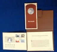 Coins, 2 silver John Pinches coins to comprise 'Rembrandt' and 'The Turner Bicentenary' Medallic