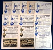 Football programmes, Tottenham Hotspur Homes 1949/50, 13 programmes inc. Bradford PA, Coventry,