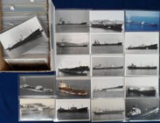 Transportation, Shipping Photographs, approx. 330 postcard sized photos of United States shipping