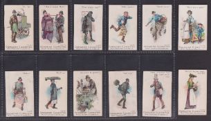 Cigarette cards, Faulkner's, Street Cries (set, 12 cards) (one poor, with writing to back, rest
