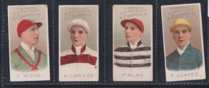 Cigarette cards, Kinnear, Jockeys, set 1, 4 cards C Wood, K Cannon, Finlay, T Loates (fair/near gd)