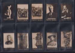 Cigarette cards, Ogden's Guinea Gold type, 33 cards plus 1 duplicate from list ZB, Boer War &