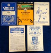 Football programmes, five Tottenham Hotspur away programmes v QPR Reserves 3 March 1951