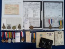 Militaria, a collection of medals to comprise Duckworth G.R.J. Royal Fusiliers 1914-15 Star, War