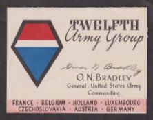 Autograph, Military, Omar N. Bradley (1893-1981), General of the US Army, a signed Twelfth Army