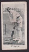 Cigarette card, D. & J, MacDonald, Cricketers, type card, W. Gunn (gd) (1)