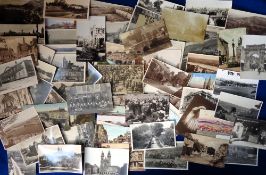 Postcards, Gloucestershire, a mix of approx. 80 cards with RPs of Birdlip village, Square Stow on