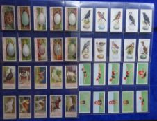 Cigarette cards, Ogden's, 6 sets, Birds Eggs 1908 version, British Birds & Their Eggs, Colour in