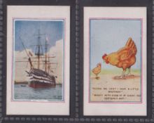 Trade cards, Mearbeck, Army Pictures, Cartoons etc, two cards (both 'Lest You Forget' backs), 'HMS