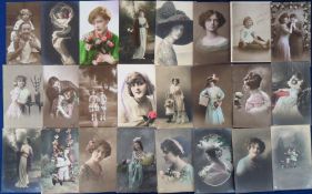 Postcards, Social History, a selection of approx. 300 cards, mostly RPs of ladies, children, group
