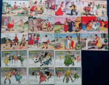 Postcards, Comic, a selection of 7 sets of 6 comic cards, inc. 'Songs Illustrated' (2 sets published