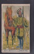 Trade card, Derbyshire's Sweets, Military Series DER-030, type card 10th Bengal Lancers (toning on