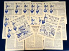 Football programmes, Tottenham Hotspur Homes 1950/51, 18 programmes inc. Blackpool, Bolton,
