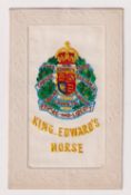 Postcard, Silks, a rare military embroidered silk card for King Edward's Horse 'Empire and