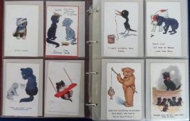 Postcards, Comic, a collection of approx. 192 comic cards in modern album, artists include