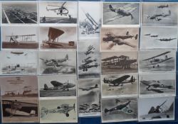Postcards, Aviation, a mixed military aviation collection of approx. 82 cards from WW1 to 1960s.