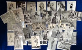 Postcards, Glamour, 40 cards, many swimwear. Includes 5 scarce vintage Marilyn Monroe together