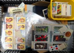 Cigarette & trade cards, Crate of cards loose and in albums, many different series and issues