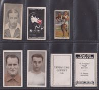 Trade cards, 7 scarce type cards, Poppleton's, Cricketer Series (1, no 17), Barratt's, Football