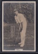 Cigarette card / autograph, Phillips, Cricketers (Premium issue), type card, J.B. Hobbs, Surrey,