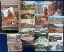 Postcards, a mainly social history selection of approx. 600 cards, the majority RPs of houses (