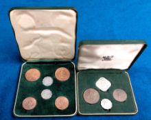 Coins, 1956 6 coin Guernsey Proof set in presentation box together with a 1966 4 coin Guernsey proof