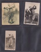 Cigarette cards & ephemera, Golf, Bobby Jones 3 items, BAT Who's Who in Sport no 2 Bobby Jones (