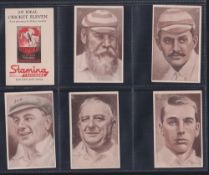 Trade cards, Australia, Stamina Trousers, An Ideal Cricket Eleven (set, 12 cards) inc. Dr W.G.