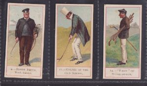 Cigarette cards, Cope's, Cope's Golfers, three cards, no 4, Sandy Smith, no 11 Golfer of the Old