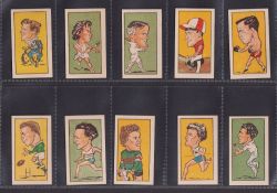 Trade cards, Clevedon Confectionery, International Sporting Stars (set, 50 cards) (mostly vg)