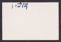 Autograph, John Paul Getty, (1892-1976), the American born British petroleum industrialist and at