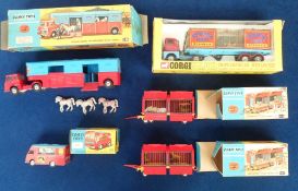 Die Cast Models, 7 vintage Corgi Chipperfield's Circus boxed models to comprise Circus Horse