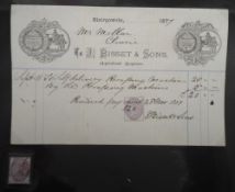 Ephemera, Victorian postal history, an album containing approx. 300 items to include stamped