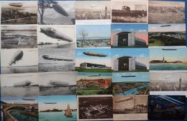 Postcards, Aviation, a collection of approx. 62 cards showing Zeppelins, inc. printed cards of