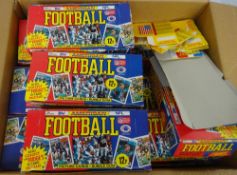Trade cards, Topps, American Football 1987, Banana Box full of cards in retail boxes, many sorted
