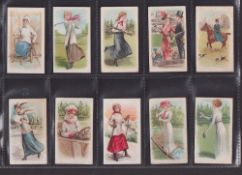 Cigarette cards, Wills (Scissors), Sporting Girls, (set 30 cards) (fair/gd)