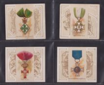 Cigarette cards, USA, Allen & Ginter, The World's Decorations, 'X' size, (41/50, missing nos 2, 3,