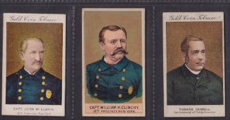 Cigarette card, USA, 6 cards, Lorillard Circus Scenes (plain back, Red Cross branded front)