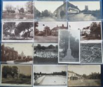 Postcards, Buckinghamshire, an RP selection of 13 cards inc. Bedford Arms Chenies, Long Crendon